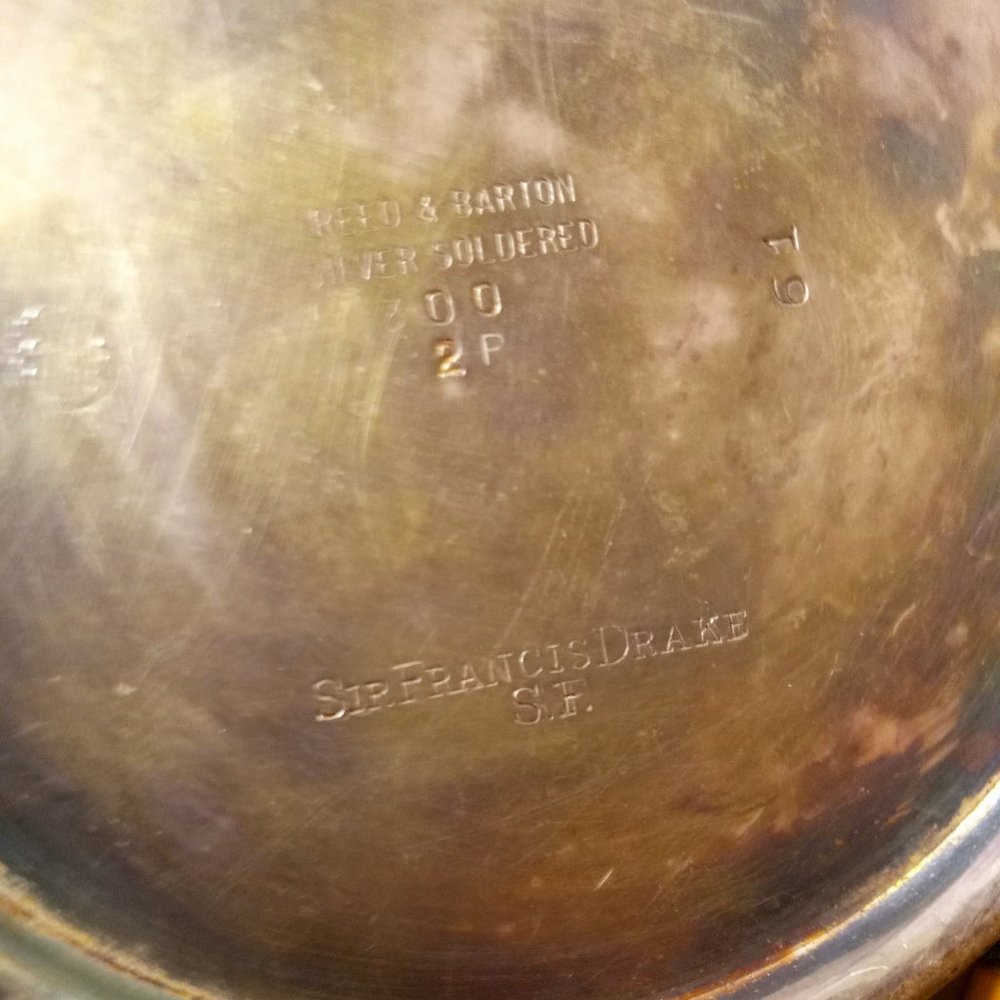 Reed & Barton Sir Francis Drake Hotel S.F Silver Soldered Pitcher 300 2P Rare!! - Picture 10 of 13